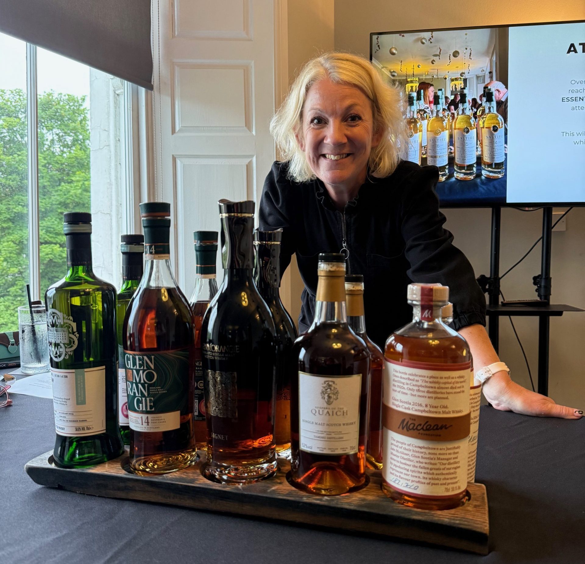 Annabel Meikle hosting at The Spur Whisky Club